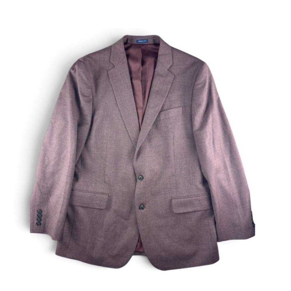 Stafford Tailored Culture 44 Reg Wool Blend Classic Fit Blazer Burgundy Business